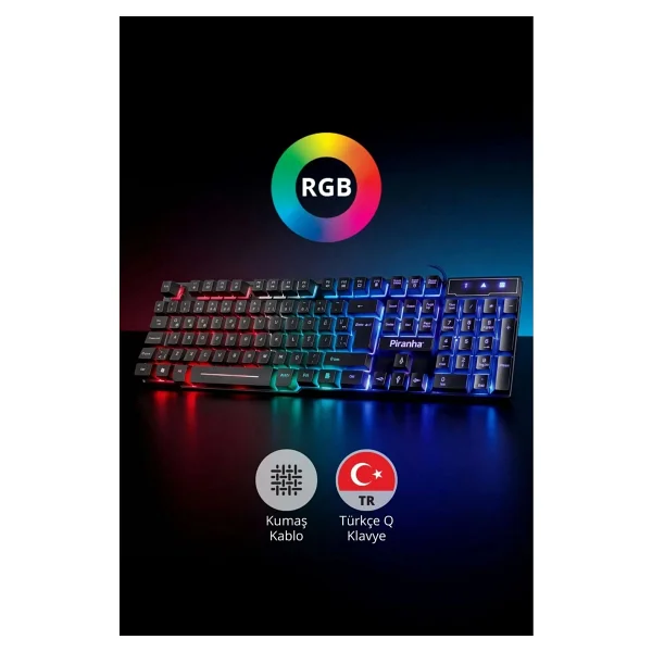 Piranha 2345 Kablolu Oyuncu Klavyesi - Görsel 3