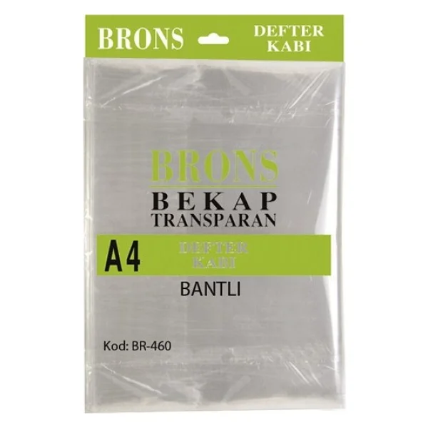 Brons Defter Kabı A4 Şeffaf 10lu Bantlı Br-460 - Görsel 4