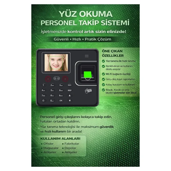 Kablosuz-Wi-Fi Yüz Okuma Personel Takip-Web Giriş-Çıkış Yazılımı - Görsel 6