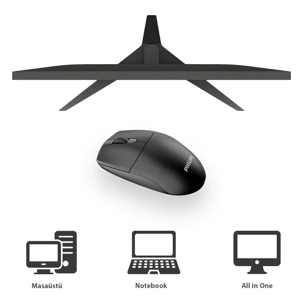 Philips Spk7347 Sessiz Optik Kablosuz Mouse - Görsel 9