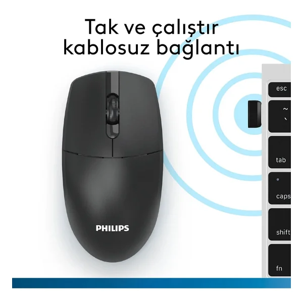 Philips Spk7347 Sessiz Optik Kablosuz Mouse - Görsel 10
