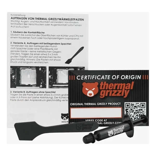 Thermal Grizzly Kryonaut 1gr Yüksek Performanslı Termal Macun Gri İşlemci Soğutma İçin İdeal - Görsel 5