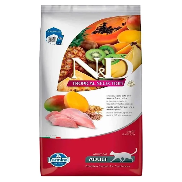 N&D Tropical Selection Tavuklu 10 Kg Yetişkin Kedi Maması - Görsel 2