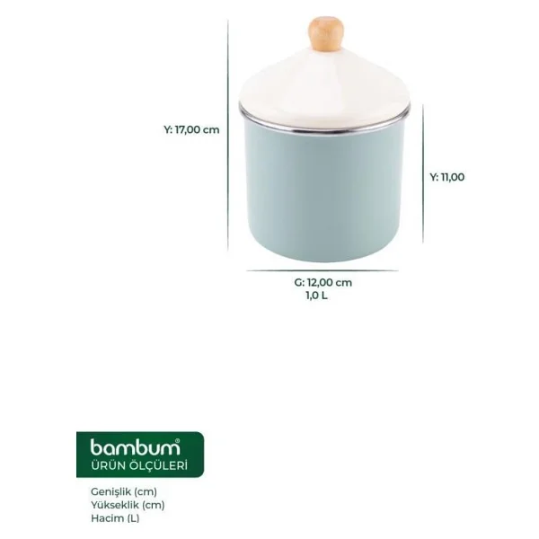 Bambum Nostalji 12 Cm Açık Yeşil Baharatlık - Görsel 5
