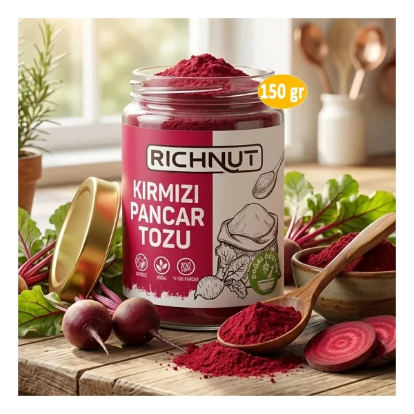 Richnut Kırmızı Pancar Tozu 150 Gr - Görsel 5