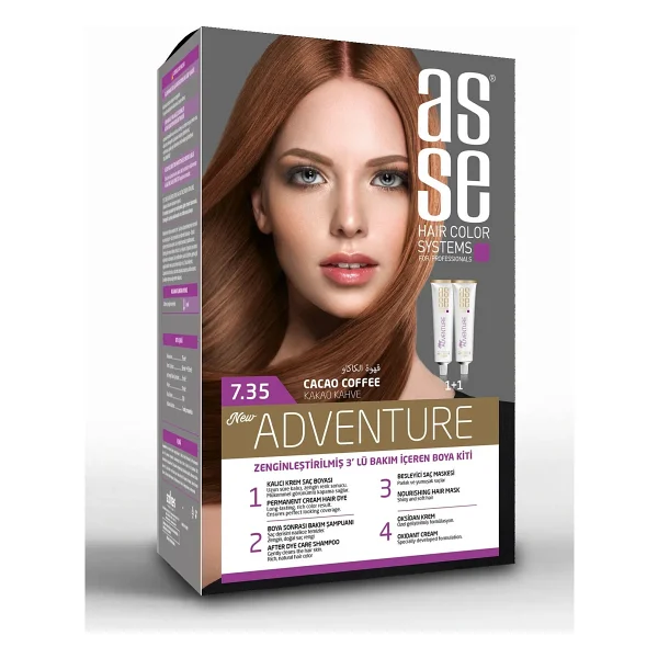 Asse Adventure 7.44 Kumral Bakır Saç Boyası - Görsel 8