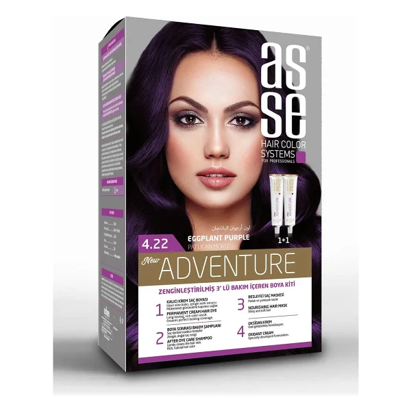 Asse Adventure 4.22 Patlıcan Moru Saç Boyası - Görsel 8