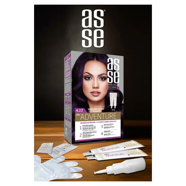 Asse Adventure 4.22 Patlıcan Moru Saç Boyası - Görsel 10