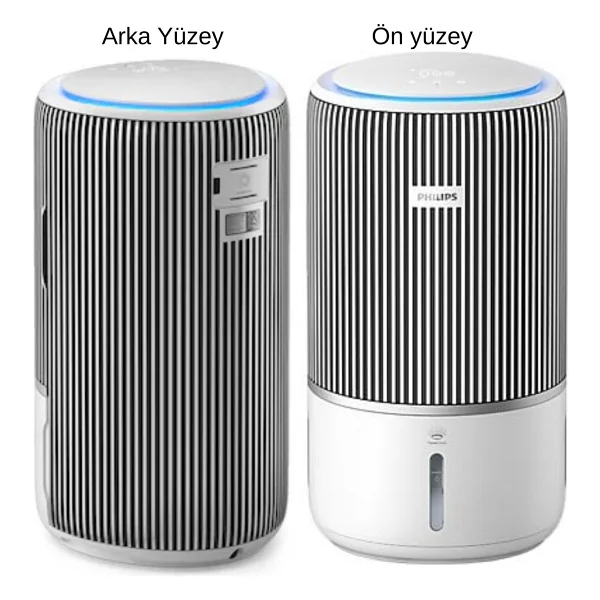 Philips Phılıps Pureprotect Water 3400 Serisi Akıllı 2 In 1 Hava Temizleyici Ve Nemlendirici Beyaz Gri +Xiaomi Bluetooth Hoparlör Hediye - Gri - Beyaz - Görsel 5