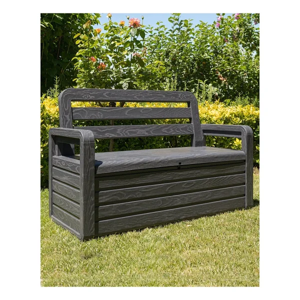 Panchina Forever Spring Antrasit Sandıklı Bahçe Bankı - 132,5 X 58 X 89 Cm - Görsel 2