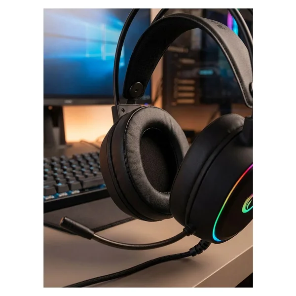 Rampage Rogue RGB 7.1 USB Kablolu Kulak Üstü Oyuncu Kulaklığı - Görsel 8