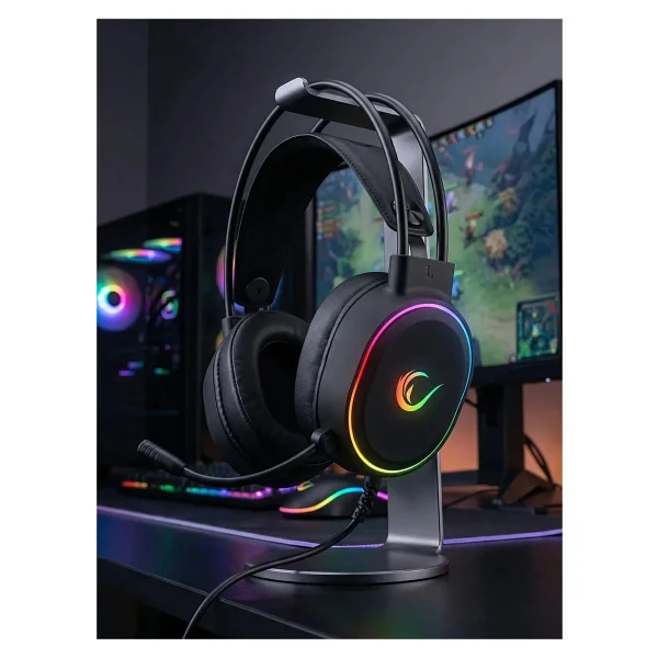 Rampage Rogue RGB 7.1 USB Kablolu Kulak Üstü Oyuncu Kulaklığı - Görsel 9
