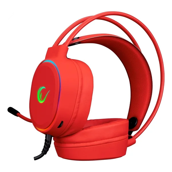Rampage Rogue Kırmızı RGB 7.1 USB Kablolu Kulak Üstü Oyuncu Kulaklığı - Görsel 3