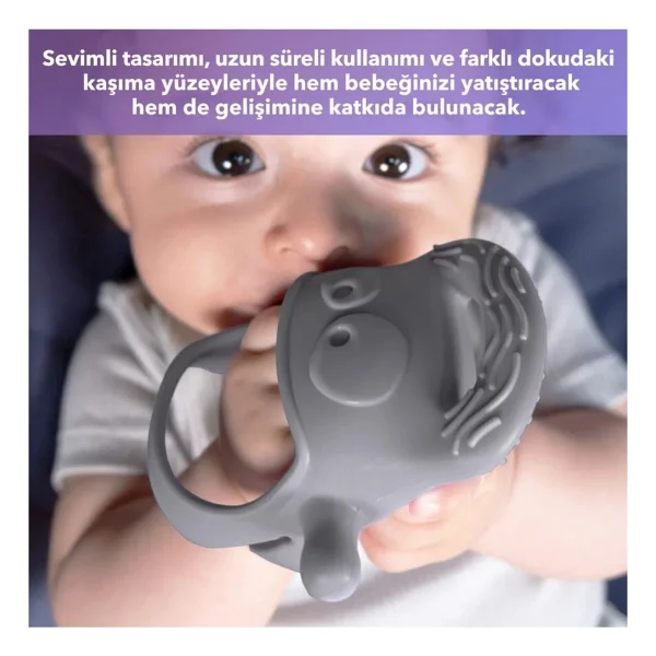 Mochi Diş Kaşıyıcı Yeşil Silikon Malzemeden Ergonomik Tasarım İle Bebekler İçin Güvenli - Görsel 10