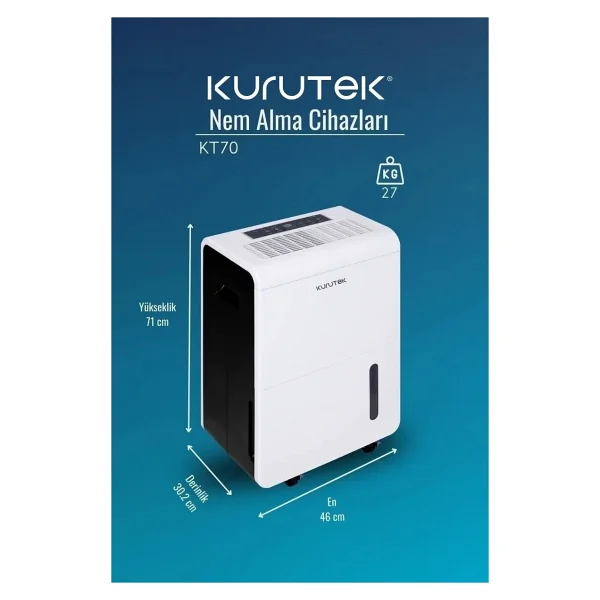 Kurutek Kt70a Ev Tipi Nem Alma Cihazı - Görsel 3
