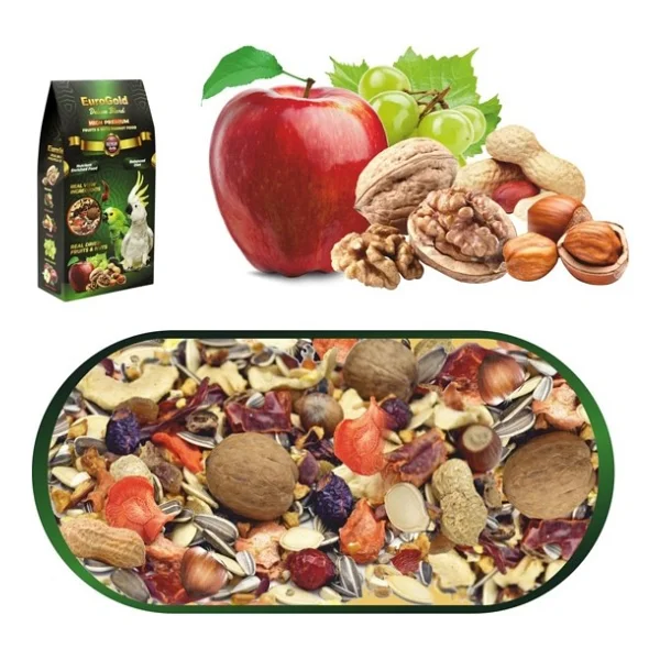 Eurogold Deluxe Blend 650 Gr Meyveli Ve Kuruyemişli Papağan Yemi - Görsel 3