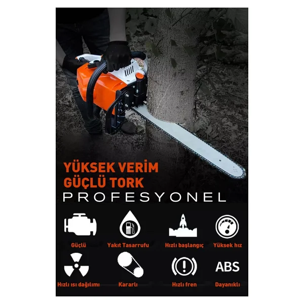 Assur 52 Cc 45 Cm Benzinli Motorlu Testere - Görsel 3