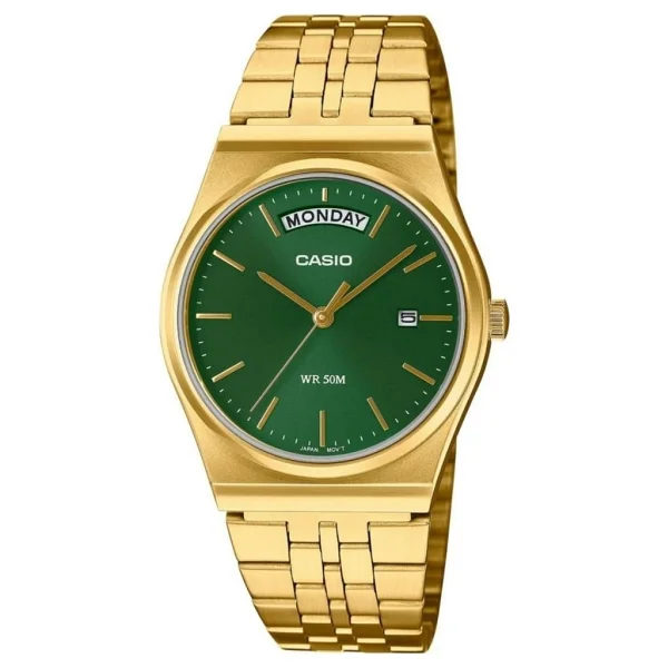 Casio Standart Mtp-B146g-3avdf Altın-Yeşil Erkek Kol Saati - Görsel 3