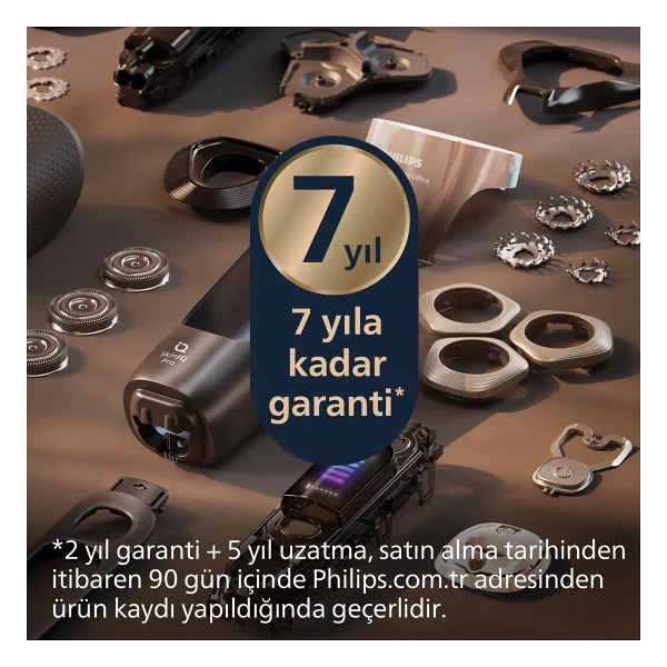 Philips İ9000 Ultra Skinıq Islak&Kuru Tıraş Makinesi Açık Gri Renkli 360° Başlıklarla Kablosuz Kullanım - Görsel 9