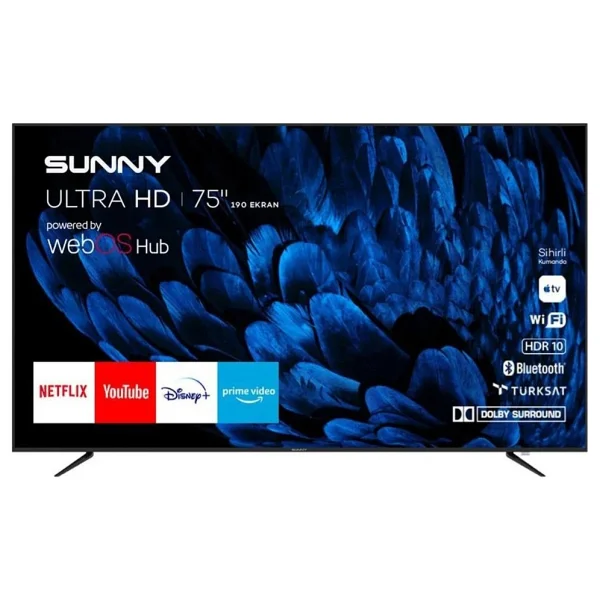 Sunny Sn75qmn 75" 190 Ekran Dahili Uydu Alıcılı 4K Ultra HD Smart QLED TV - Görsel 2
