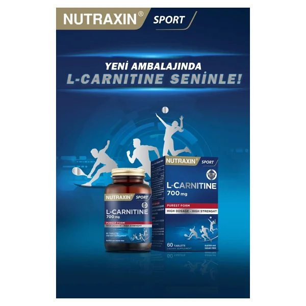 Nutraxin L-Carnitine 60 Tablet Yüksek Dozda Vegan Dostu İçerik Türkiye Menşeli - Görsel 3