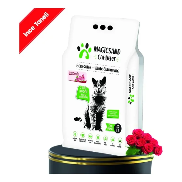 Magicsand Gül Kokulu 20 Lt İnce Taneli Bentonit Kedi Kumu - Görsel 3