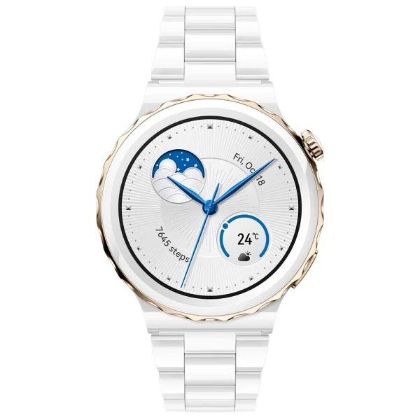 Huawei Watch Gt 3 Pro 43mm Seramik Kasa Ve Beyaz Deri Kayış Akıllı Saat - Görsel 7
