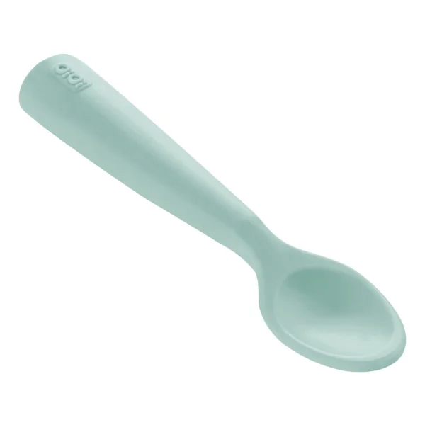 Oioi Nam Nam 6+ Ay İçin Su Yeşili Ve Powder Grey Kaşık 2li Gıda Sınıfı Silikon Özellikli - Görsel 3