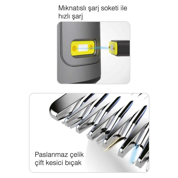 Fakir Exetrim Siyah Saç Sakal Kesme Makinesi - Görsel 6