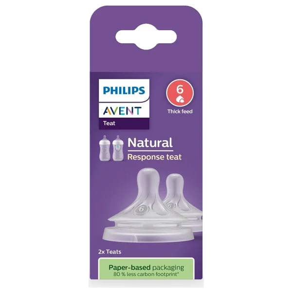 Philips Avent Doğal Tepkili Silikon Biberon Emziği 6 Numara Orta Akış 6+ Ay 2'li Paket - Görsel 8