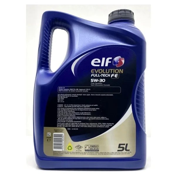 Elf Evolution Full-Tech Fe 5w-30 5 Lt Motor Yağı - Görsel 4