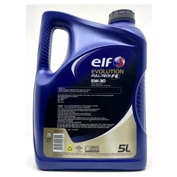 Elf Evolution Full-Tech Fe 5w-30 5 Lt Motor Yağı - Görsel 5
