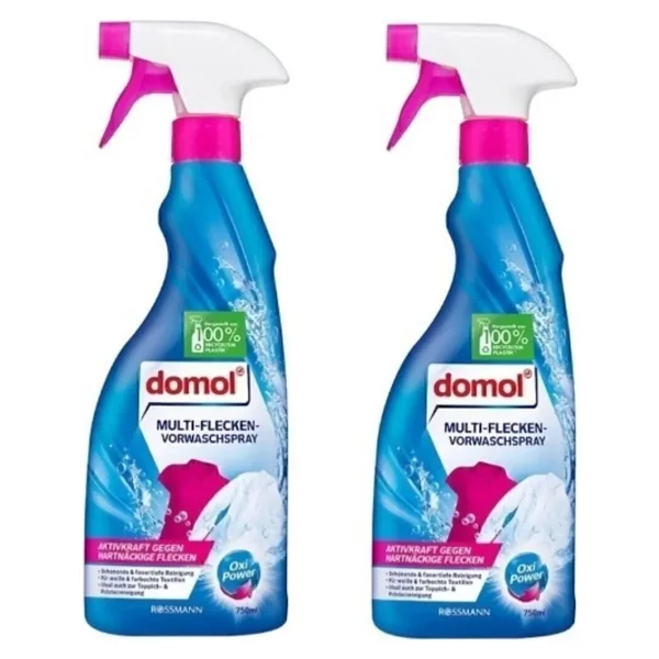 Domol 750ml X 2 Oxi Güç Leke Çıkarıcı Sprey Sıvı Deterjan Almanya Menşeli Derinlemesine Temizlik - 1,5 Kg - Görsel 2