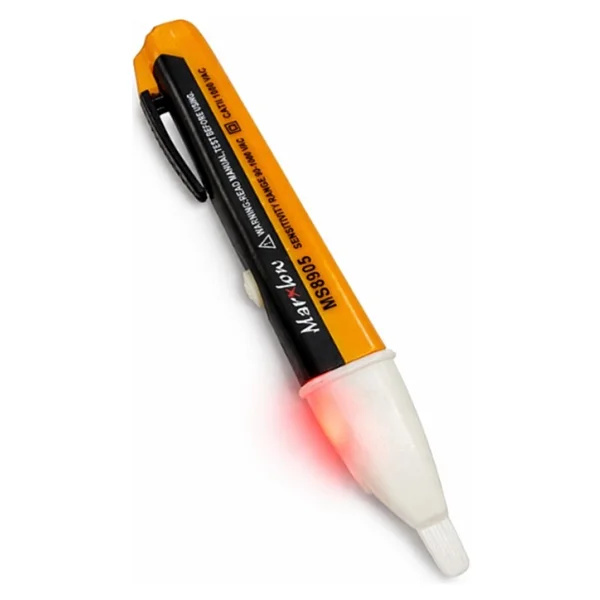Marxlow Ms-8905 90-1000vac Temassız Işıklı Sesli Faz Kontrol Kalemi - Voltaj Dedektörü - Görsel 3