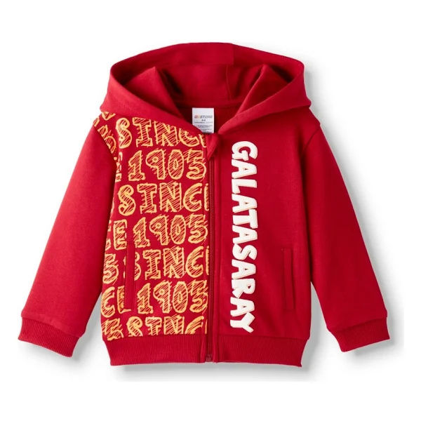 Gs Store B252033 Galatsaray Kapüşunlu Fermuarlı Bebek Sweatshirt - Görsel 8