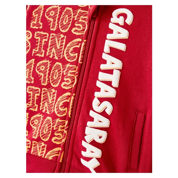 Gs Store B252033 Galatsaray Kapüşunlu Fermuarlı Bebek Sweatshirt - Görsel 5