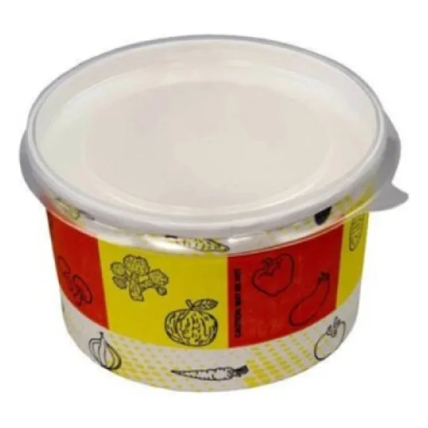 500 Adet Kapaklı Karton Çorba Kasesi 16 Oz - Görsel 2