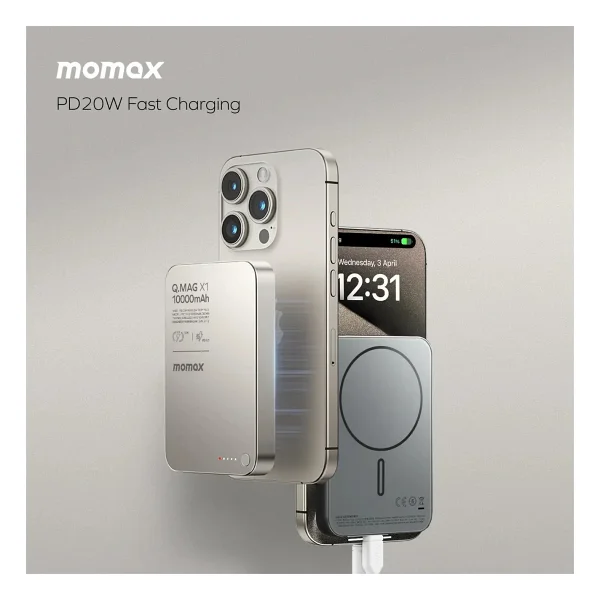 Momax Q.Mag X1 10000 mAh Hızlı Şarj Magsafe Powerbank - Görsel 7