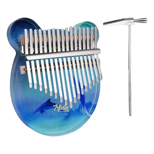 Midex Klx-650-Pak 17 Tuşlu Okyanus Cam Full Set Kalimba - Görsel 9