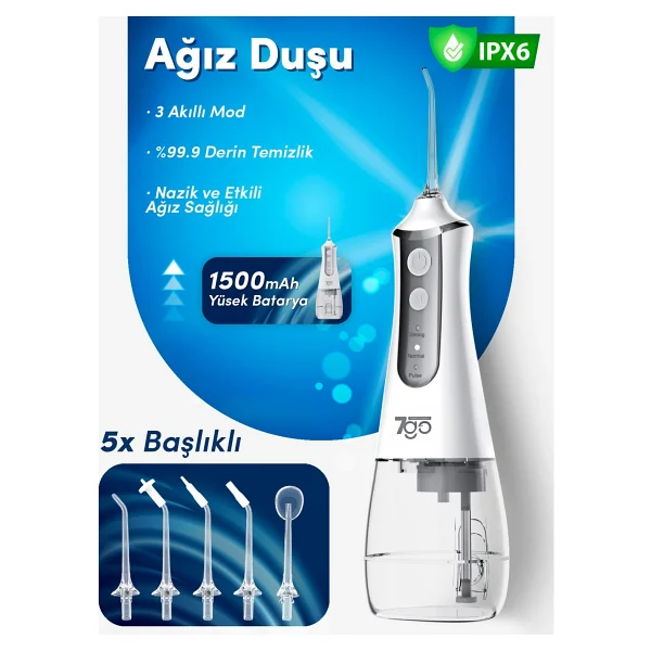 7go 7gmf1 Ipx6 Şarjlı Ağız Duşu - Görsel 8