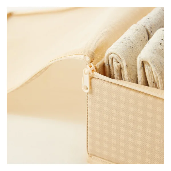 Home Wave 2'li Bej Pötikare Destekli Kutu Hurç Set 31 X 38 X 12 Cm - Görsel 5