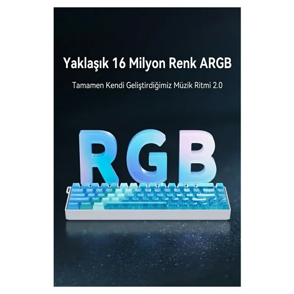 Ajazz Ak680 V2 Transparent Upgraded Version RGB %68 Tkl Bingwu Switch Kablolu Mekanik Oyuncu Klavyesi - Görsel 9