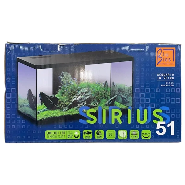 Blubios Sırıus 51 LED Aydınlatmalı Akvaryum 45l Black - Görsel 2