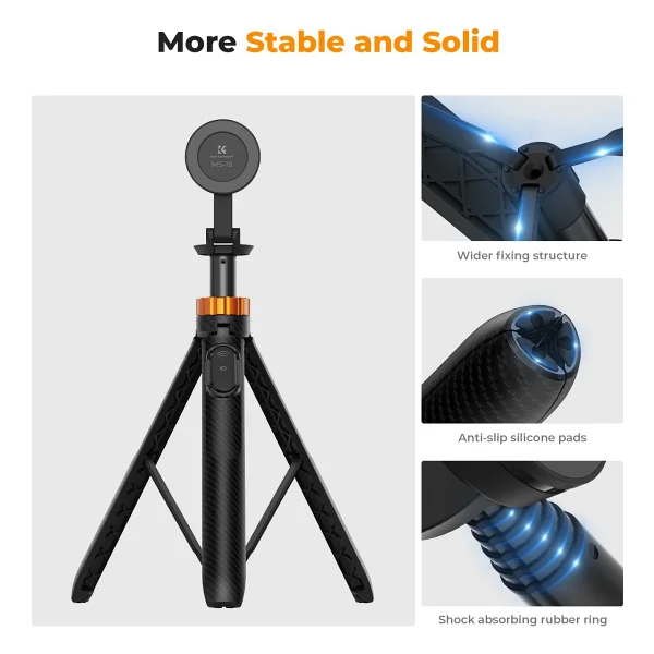 K&F Concept iPhone Uyumlu Magsafe Selfie Çubuğu & Tripod (162cm) - Görsel 4