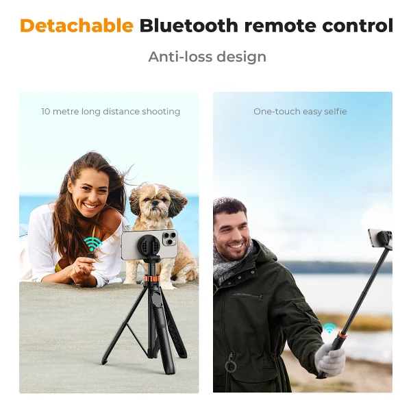 K&F Concept iPhone Uyumlu Magsafe Selfie Çubuğu & Tripod (162cm) - Görsel 7