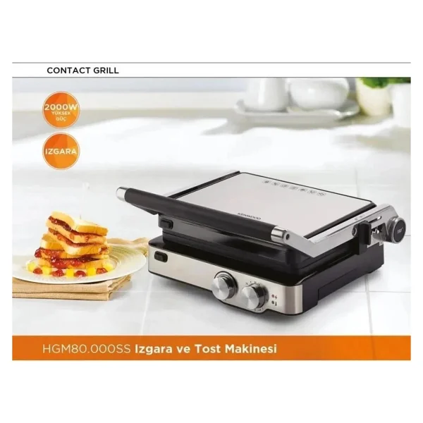 Kenwood Hgm80.000ss 2000 W Grill Tost Makinesi - Görsel 10