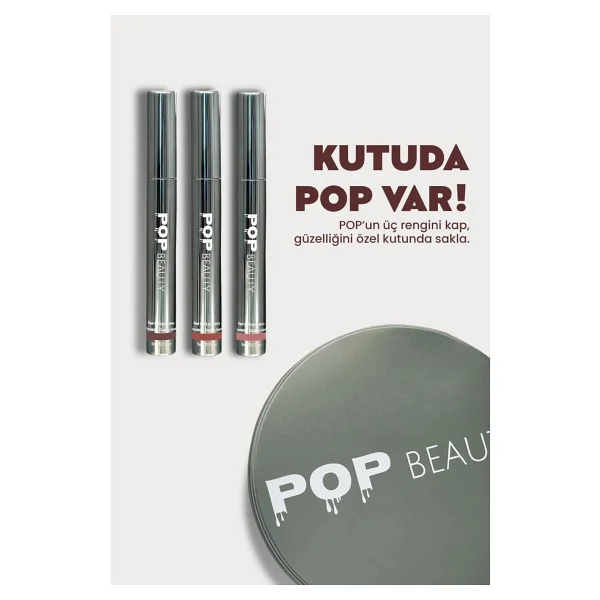 Pop Beauty Peel Off Lip Tattoo 3'lü Soyulabilir Dudak Kalemi - Görsel 6