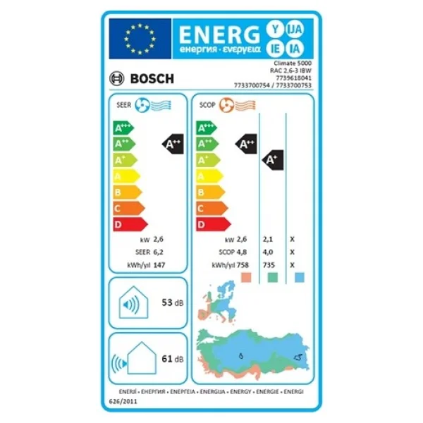 Bosch A++ 18000 Btu 1 Dış + 2 İç Ünite (2x12000 Btu) Multi Inverter Klima - Görsel 7