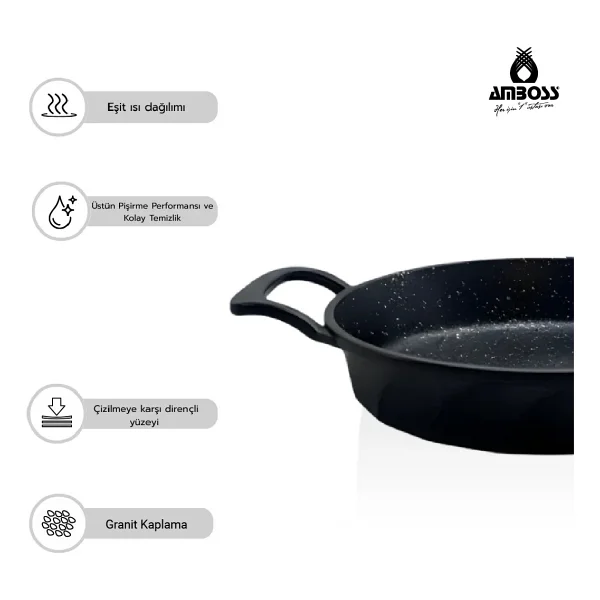 Amboss Vento 18-22 Cm 2'li Döküm Sahan Seti - Görsel 3