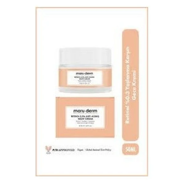 Maru.Derm Retinol %0.3 Yaşlanma Karşıtı 50 Ml Gece Kremi - Görsel 2